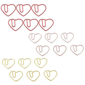 100 vienetų Meilės širdies formos mažos sąvaržėlės Žymės Sąvaržėlės biuro mokyklai Namų metalinės sąvaržėlės