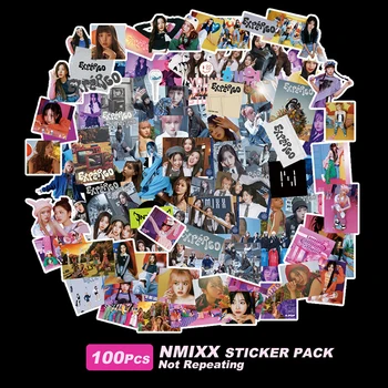 100PCS Kpop Star NMIXX lipdukai Naujas albumas Expergo dekoravimo lipdukai Kpop Idol LILY HAEWON JIWOO NMIXX Dienoraštis Telefono lipdukas