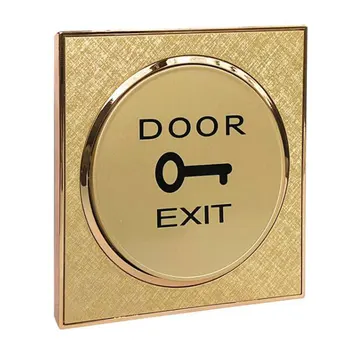 10vnt Auksinis durų išėjimo mygtukas Durų atleidimo jungiklis praėjimo kontrolės sistemai