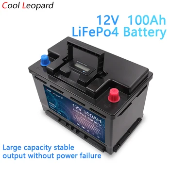 12V 100Ah 200Ah 300Ah ličio Lron fosfato baterija įmontuota BMS, naudojama energijos kaupimui RV kemperio golfo krepšelio lnverteris