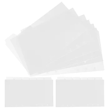 18 Universalių failų daliklių lapai Žymės Plastikiniai skirstytuvai Palaidų lapų puslapių žymekliai Segtuvai