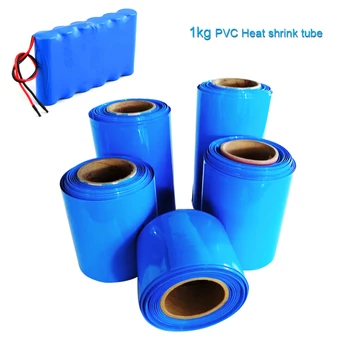 1KG PVC šilumos susitraukiančio vamzdžio susitraukianti plėvelė 18650 ličio baterijų paketo apsauginė įvorė Izoliacija Šiluma Įvairių dydžių PVC kabelio mova