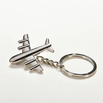 1pc Oro lėktuvo raktų pakabukas Mini metalo lydinio raktų pakabukai Kūrybinė dovana Keyfob 3D pakabukas