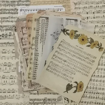 26Pcs Muzikos partitūra Kolekcijos medžiaga Popierius Šlamšto žurnalo planuotojas 