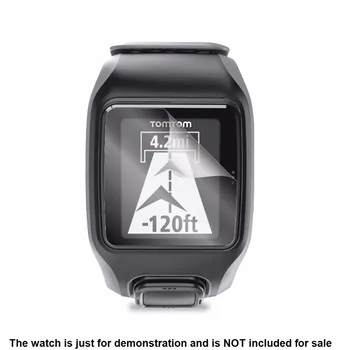 3x Skaidri LCD ekrano apsauga Dangtelio skydo plėvelės apvalkalas TomTom Multi-Sport Cardio GPS išmaniųjų laikrodžių priedai