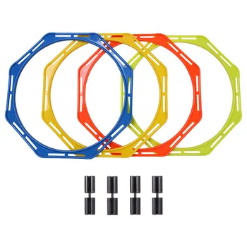 4 vnt Aldult futbolo treniruočių ratas krepšinis lauko šešiakampiai žiedai pp judrumo ratai futbolui