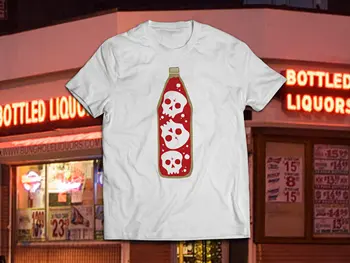 40oz to Freedom Poison Alcohol Beer Death Skull Tee