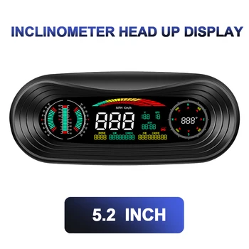 5.2 colių Ekranas Automobilis Head Up Ekranas KM/h MPH greičio viršijimas Signalizacijos spidometras GPS HUD skaitmeniniai matuokliai Automobilių elektronikos priedai
