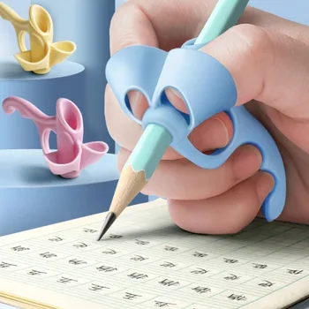 5 pirštai Silikoninis pieštuko rašiklis Laikiklis Vaikai Rašymas Mokymosi priemonė Kanceliarinės priemonės Pagalba Rankena Laikysenos korekcijos įtaisas
