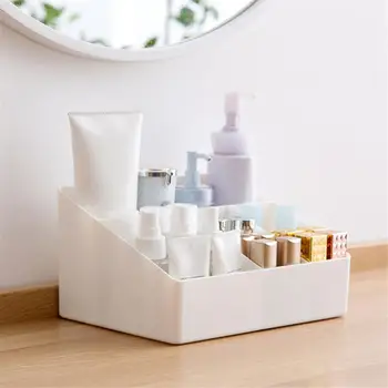 6 Grids Desk Makeup Organizer Cosmetic Storage Box Case Brush Lipstick Holder Skin Care Case Pencial Stationery Storage Box