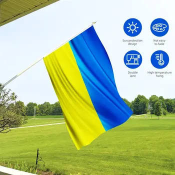 90*150cm Ukrainos nacionalinė šalies vėliava Vėliava Didelė vėliava Biuro veikla Paradas Festivalis Namų dekoravimas Ukrainos šalies vėliava