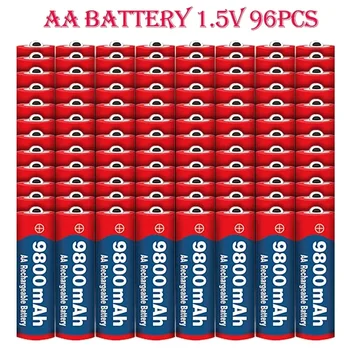 AAbattery100% Originalus 2024Naujas aukštos kokybės 1.5V 9800mAh įkraunamas AA akumuliatorius led šviesos žaislinės kameros mikrofono baterijai