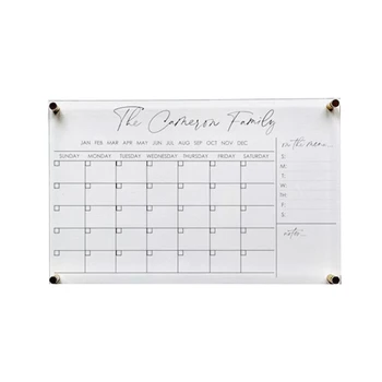 Akrilo kalendorius Užrašų lenta biuro dekoravimui Pritaikomas dizainas, daugiafunkcinis ir patvarus dropship