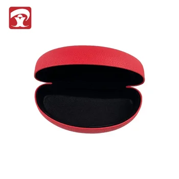 Aukštos kokybės didelio dydžio kietas dėklas Raudona spalva su juodais vidiniais akiniais nuo saulės Dėklas optinei parduotuvei G001