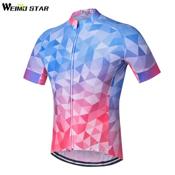 Aukštos kokybės dviračių marškinėliai Vyrai dviračių drabužiai dviračio viršus Ropa Ciclismo MTB marškinėliai Lenktynių sportiniai marškinėliai Kvėpuojanti Mėlyna rožinė