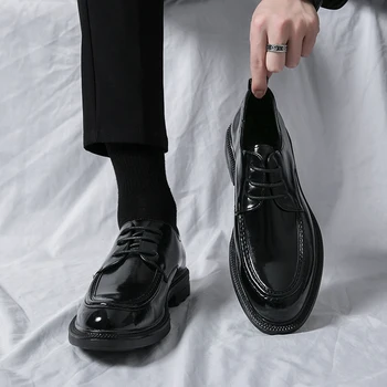 Aukštos kokybės verslo formalūs odiniai batai Vyriški laisvalaikio suknelių batai Klasikiniai Ltalian Formal Oxford vyriški biuro batai 38-46
