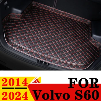 Automobilinis bagažinės kilimėlis Volvo S60 2014 2015-2024 m. vandeniui atsparus aukštas šoninis galinis krovinio dangtis kiliminė danga AUTO uodegos priedai bagažinės įdėklas