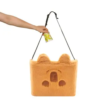 Automobilinės sėdynės šiukšlių maišas Capybara šiukšlių maišas atlošo sėdynės laikymo maišelis Daugkartinio naudojimo animacinis filmas Automobilio atlošo sėdynės saugojimo organizatorius monetoms