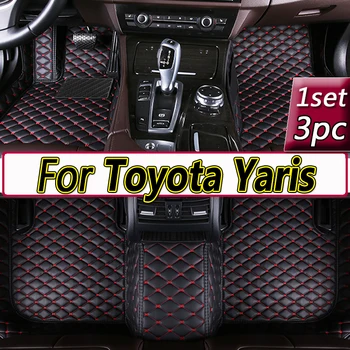 Automobilių grindų kilimėliai Toyota Yaris 2008 2009 2010 2011 2012 2013 Custom Auto Foot Pads Automobilių kilimų dangčio interjero aksesuarai