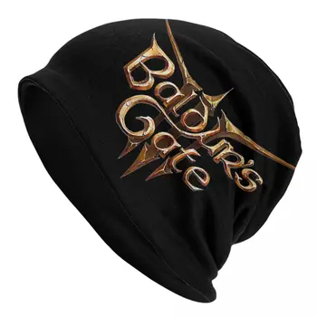 Baldur's Gate Logo Skullies Beanies Hats Astarion Game Casual Men Women Ski Cap Warm Dual-use Bonnet Hat