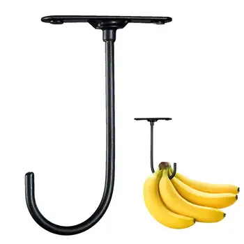 Bananų kabliukas po spintele 360 laipsnių kampu pasukite sulankstomą universalią bananų pakabą, kad bananai būtų švieži ar kiti virtuvės reikmenų kabliukai
