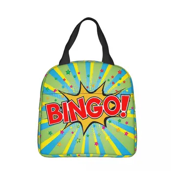 Bingo žaidimo izoliuoti pietų krepšiai Nepralaidus nepralaidžiam maisto konteineriui terminis krepšys Tote Pietų kasos kelionės Bento maišelis