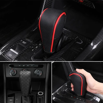 Car Gear Sleeve Decoratione CoverLeather Non-Slip Dil-Resistant Shift Rankenėlės dekoro apsauginiai interjero aksesuarai Universalūs