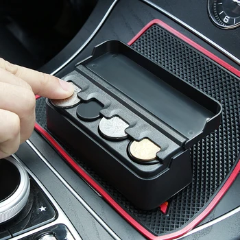 Car Organizer Rolls Plastic Pocket Dash Coins Case Storage Box Holder for Touran W211 A4 B6ford Fiesta Focus Mondeo BMW E30 RENA