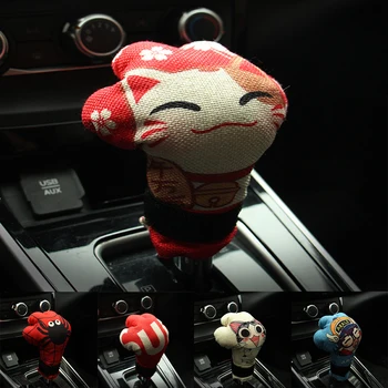 Car Universal Cartoon Gear Shift Rankenėlės dangtelis Katės letenos stiliaus pavaros galvutės rankenėlės dangtelis Medvilninis rankinis automatinis pavarų perjungimo svirties dangtelis