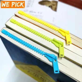 Creative 3D Zipper Style Bookmark Kids Funny Reading Book Folder Page Clip Cute Book Mark Novelty Stationery Gift for Boys Girls