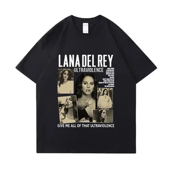 Dainininkė Lana Del Rey Albumas Grafiniai marškinėliai Vyrai Moterys Tee Medvilnė Marškinėliai trumpomis rankovėmis Gatvės drabužiai Laisvalaikio marškinėliai Drabužiai