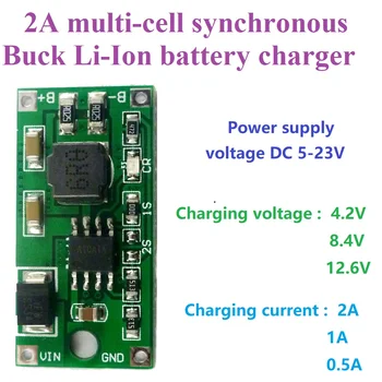 DD23CRTA DC 5-23V to 4.2V 2A Multi-Cell Synchronous Buck Li-Ion Charger for 3.7V 7.4V 11.1V 18650 ličio baterija