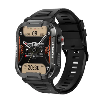 for Oukitel WP28 WP26 WP23 WP22 WP18 WP21 Smart Watch Bluetooth Call AI Voice Heart Rate Health Monitor Sports Smartwatch