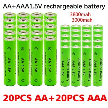 Geriausiai parduodama 2023 m. AA+AAA įkraunama baterija 1.5V AA 3800mAh AAA 3000mah šarminės baterijos žibintuvėlis žaislinis laikrodis MP3 grotuvas