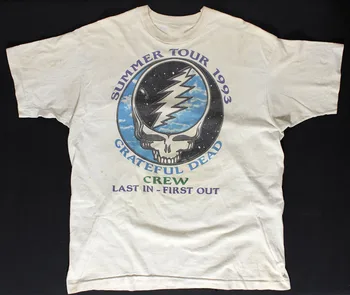Grateful Dead Summer Tour White T- Shirt S to 5XL Gift Fans GA665 ilgomis rankovėmis