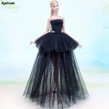 Gryna juoda madinga suknelė Barbei Lėlių apranga Drabužiai Daugiasluoksnės vestuvinės suknelės 1/6 BJD lėlės aksesuarai Vaikiški žaislai Pasidaryk pats
