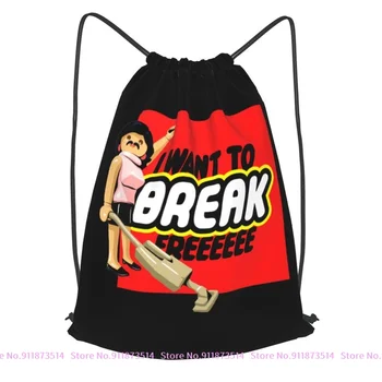I Want To Break Free, Queen,Freddie Mercury Drawstring Backpack Travel Beach Bag Gym Tote Bag School Sport Bag Sports Bag Sports Bag