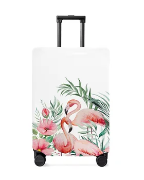 Ins stilius Tropiniai augalai Flamingai Bagažo dangtis Ištemptas bagažo apsauga Dulkių dangtis 18-32 colių kelioniniam lagamino dėklui