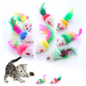 Katės plunksna Pelės žaidimas Žaislinės katės Teaser Interaktyvūs dalykai Juokingi tylūs produktai Pliušinės pelės Kačiukų priedai Reikmenys