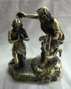 krikščionių katalikų šventasis ornamentas vario liejimas Jėzaus apsideginimas krikštas sunkus išbandymas amatai dovana avinėlio dievas namų dekoro statula figūra
