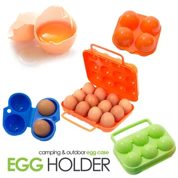 Lauko kempingo stalo reikmenys Nešiojamas kempingo piknikas BBQ kiaušinių dėžutė konteineris kiaušinių laikymo dėžutės Kelionės virtuvės reikmenys Stovyklavimo įranga