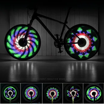 LEADBIKE Neperšlampamas dviratis su stipinais lengvas dviratis Karšto rato lemputė 64 šviesos diodai 30 raštų dvipusis ekranas Dviračių šviesos priedai
