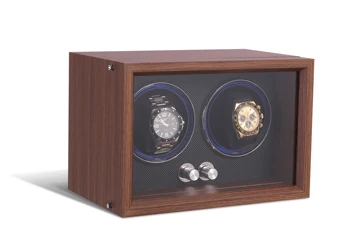Luxury Wood Safe Vyriškų laikrodžių daiktadėžė Automatinis tylus pasukamas laikrodžių vyniotuvas
