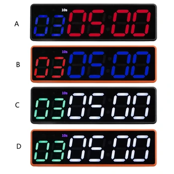M6CF Sporto salės laikmatis Laikrodis namų sporto salėje Treniruočių laikmatis Intervalinis laikrodis Chronometras Skaičiuoti žemyn