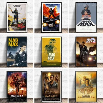 Mad Max Plakatas Klasikinių filmų serija Spausdinti Menas Drobė Plakatas svetainės dekoravimui Pagrindinis Sienos paveikslėlis