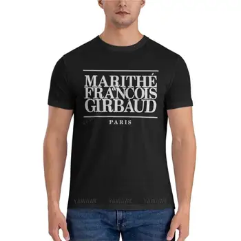 Marithe Francois Girbaud retro mada Klasikiniai esminiai marškinėliai vyriški vintažiniai marškinėliai juokingi marškinėliai Trumpomis rankovėmis trikotažas
