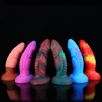 Mažasis monstras Naujas analinis kištuko formos silikonas dildo minkštas mišrios spalvos sekso žaislai moterų modeliavimas varpos masturbatorius Suaugusiųjų reikmenys