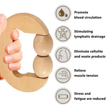 Medienos terapijos celiulito masažuoklio įrankis 