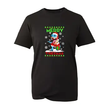 Merry T-Rexmas marškinėliai, Dinozaurų Kalėdų Kalėdų senelio Kalėdų eglutė Juokinga dovana Unisex