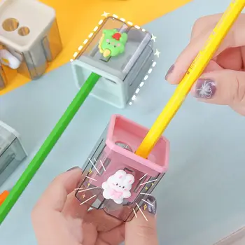 Mokyklos biuro reikmenys Piešimas Eskizai Vaikai 2 skylės pieštukų galąstuvas Studentų kanceliarinės prekės Pieštuko pjovimo įrankiai Meno reikmenys